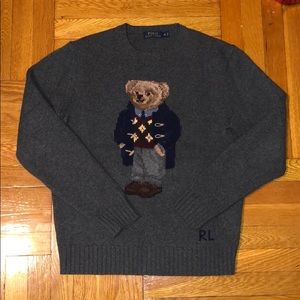 Mens Ralph Lauren Wool Bear Sweater